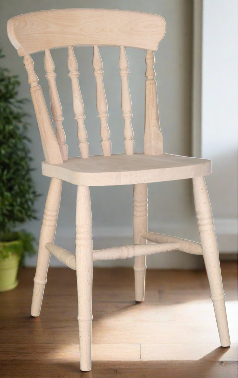 Handcrafted farmhouse style tables, benches & shelves. Farmhouse style chairs also available.