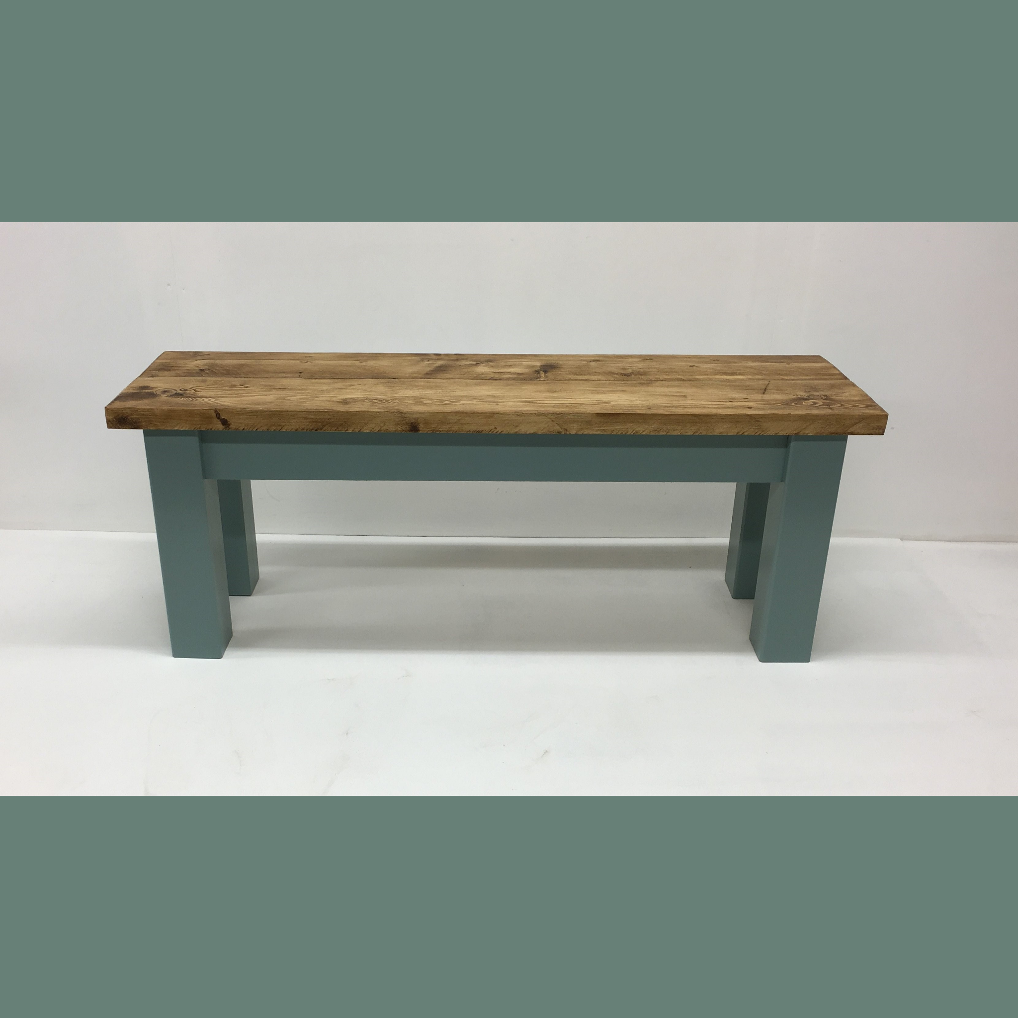 Farmhouse Dining Table and Bench Set Rustic Table Handcrafted