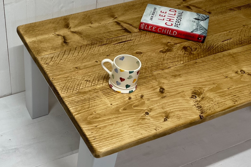 Coffee Table made from Repurposed Timber with Square Legs