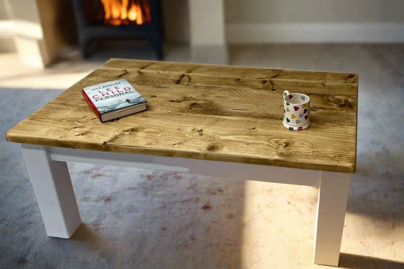 Coffee Table made from Repurposed Timber with Square Legs