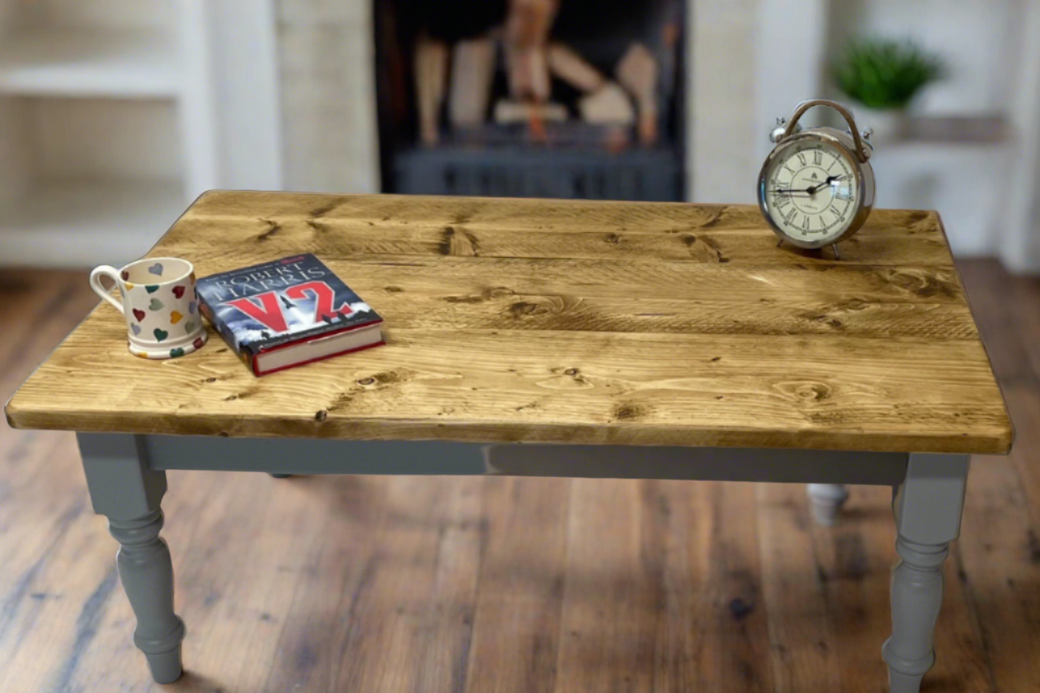 Coffee Table made from Repurposed Timber with Turned Legs
