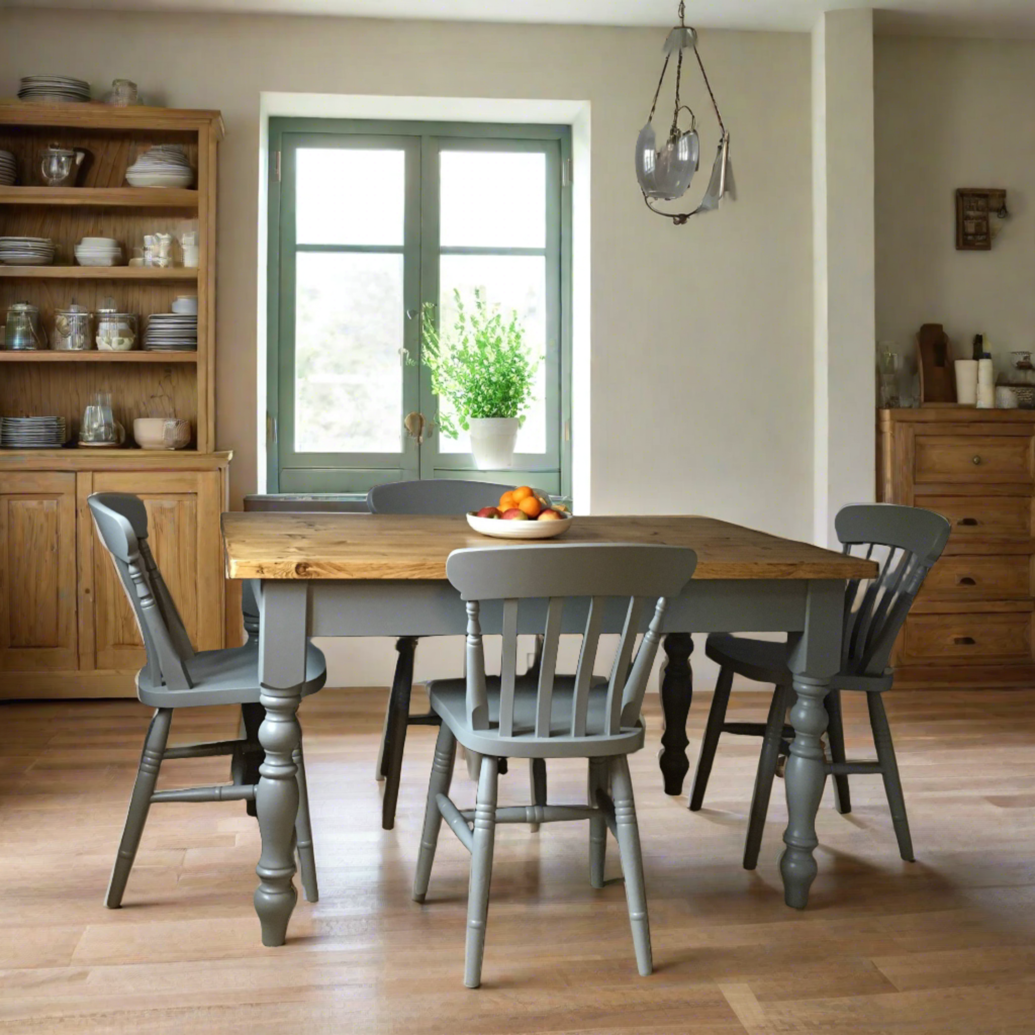 Farmhouse Dining Table Reclaimed Wood Handcrafted Cotswold